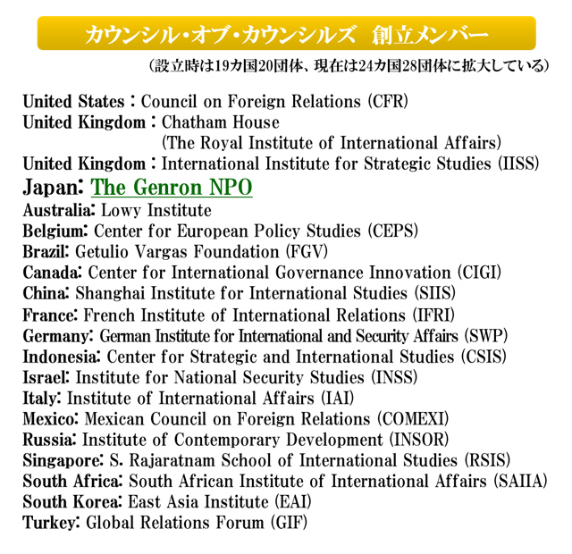 世界を代表する20カ国のシンクタンク会議に日本で唯一選出される(2012年)